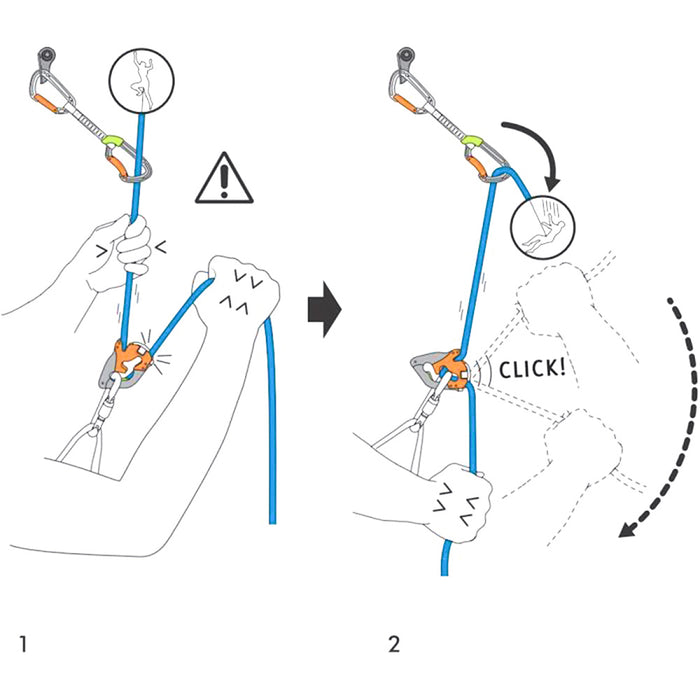 Click-Up Plus Belay Device with HMS